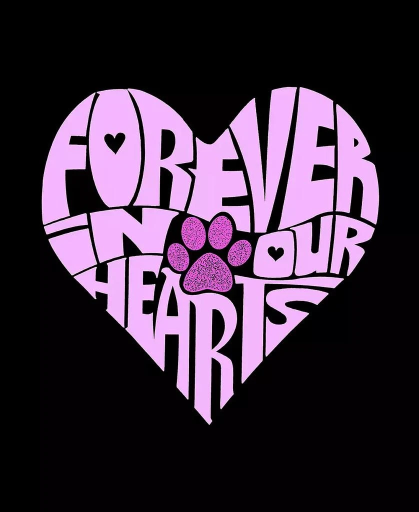 LA Pop Art Women's Word Art Forever In Our Hearts  Long Sleeve T-Shirt 3