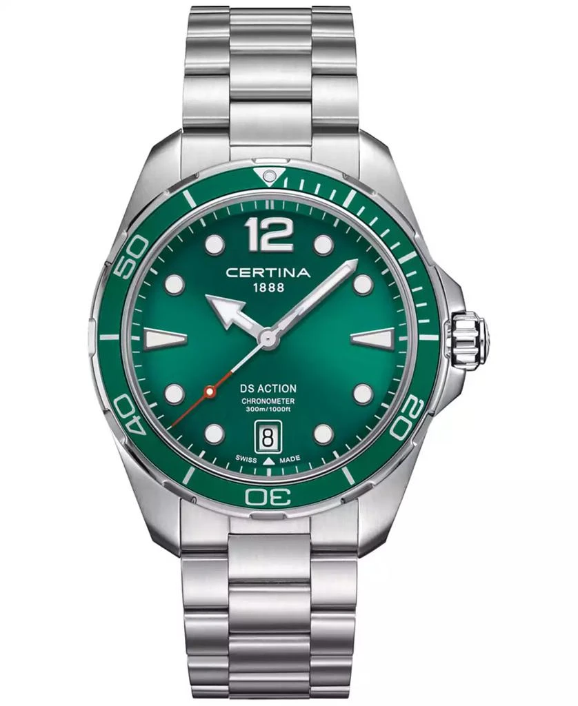 Certina Men's Swiss DS Action Stainless Steel Bracelet Watch 43mm 3