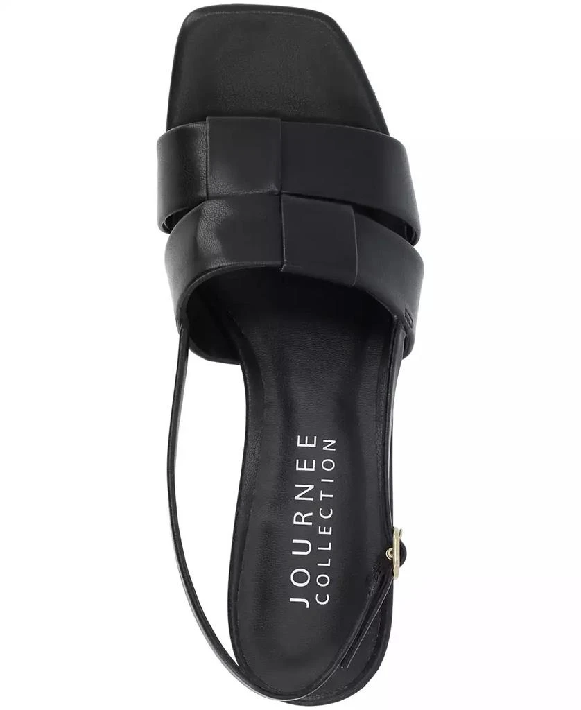 Journee Collection Women's Tabatha Block Heel Slingback Flat Sandals 4