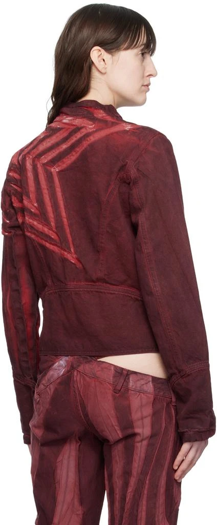 Masha Popova SSENSE Exclusive Red Denim Jacket 3