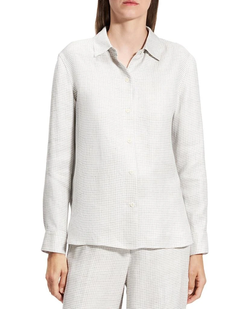 Theory Linen-Blend Straight Top 1
