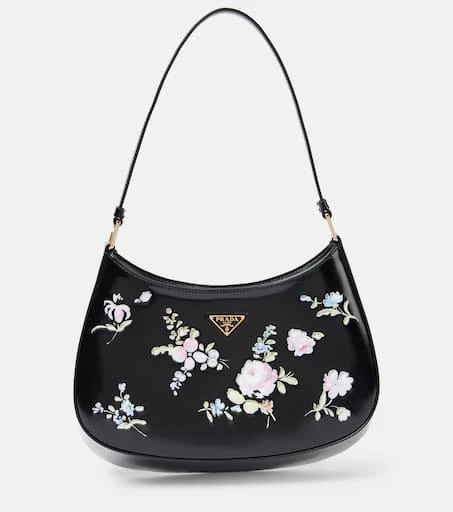 Prada Prada Cleo floral leather shoulder bag 1