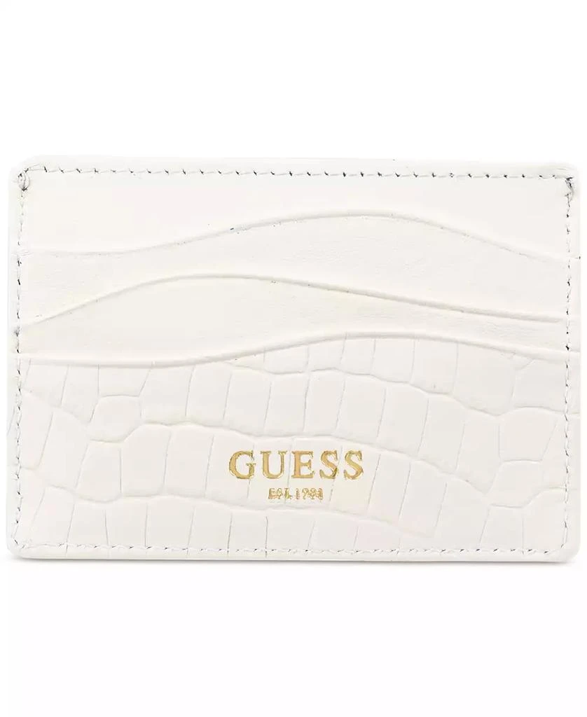 GUESS Men's Senda Croc-Embossed Leather RFID Card Case 5