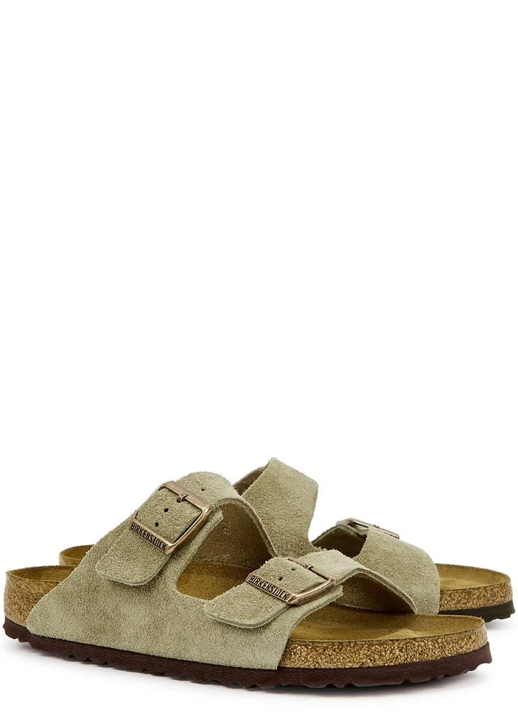 Birkenstock Arizona taupe suede sliders 2