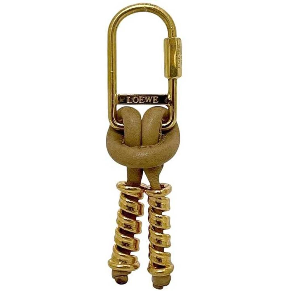 Loewe gold gold Plating Leather Metal Keyring (Pre-Owned)