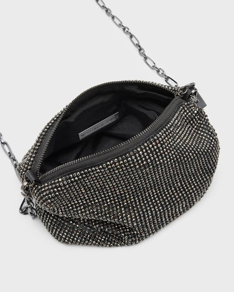 Whiting & Davis Anya Metallic Crystal Shoulder Bag 4