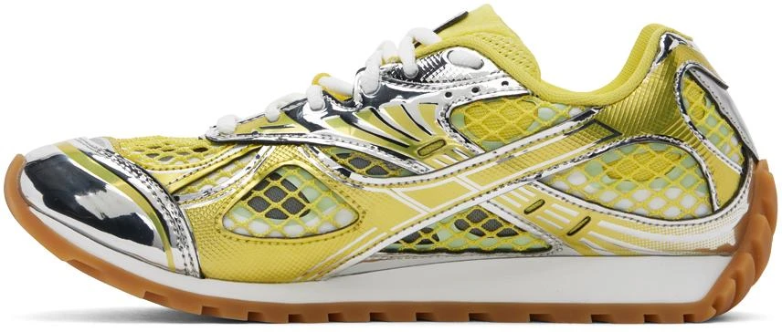 Bottega Veneta Silver & Yellow Orbit Sneakers 3