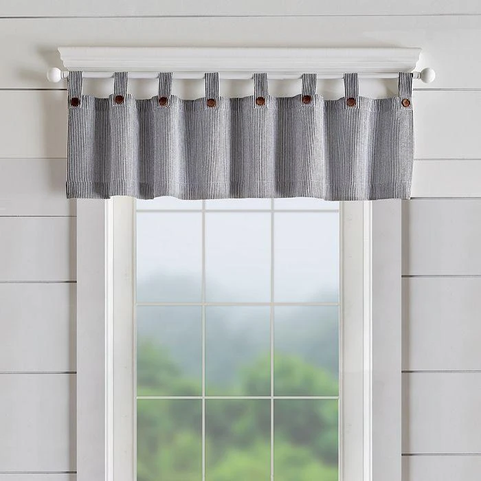 Elrene Home Fashions Tucker Ticking Stripe Window Valance, 15" x 60" 1