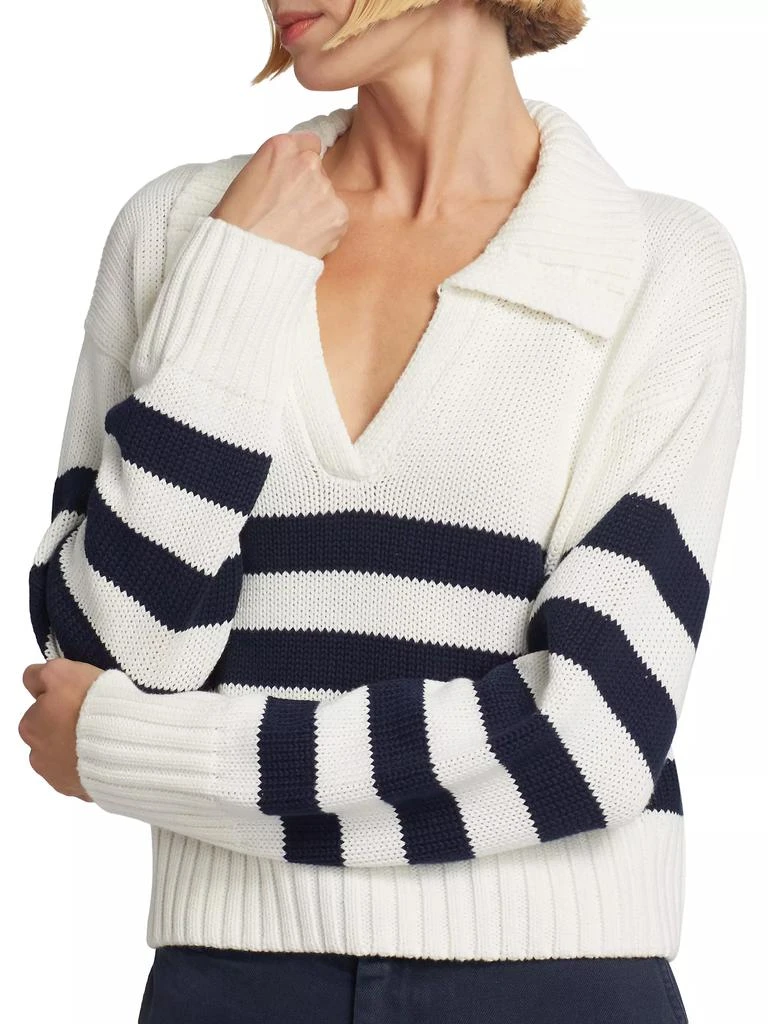 Splendid Parker Striped Cotton Polo Sweater 6