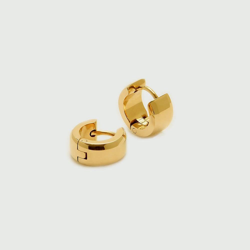 Orelia LUXE LUXE Bevelled Edge Huggie Hoop Earrings 4