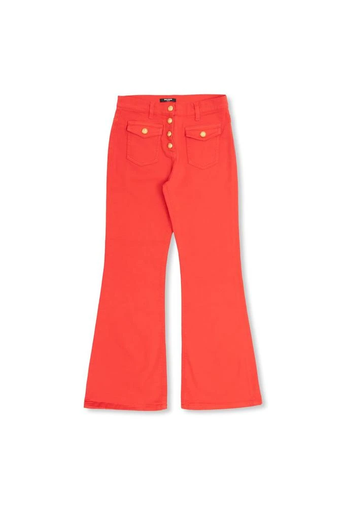 Balmain Balmain Kids High Waist Flared Jeans 1