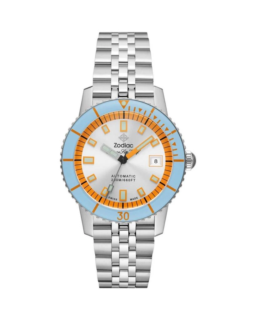 ZODIAC Compression Diver Automatic Stainless Steel Watch, 40mm 1