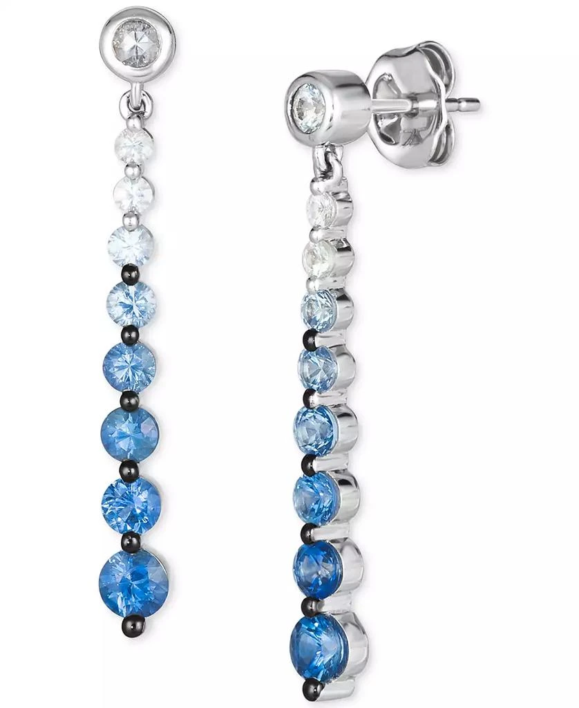 Le Vian Denim Ombré (1 ct. t.w.) 
White Sapphire (1/3 ct. t.w.) Linear Drop Earrings in 14k White Gold 1