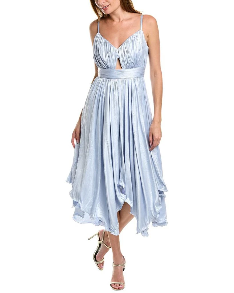 BCBG BCBGMAXAZRIA Crimped Satin Cocktail Dress 1