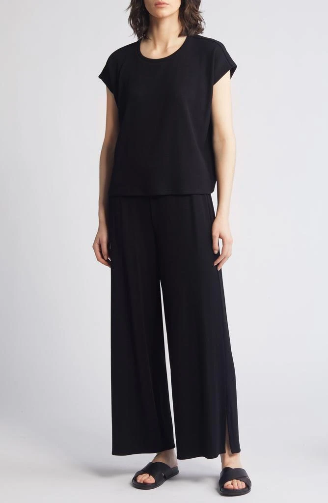 Eileen Fisher Crewneck Boxy Rib T-Shirt 7