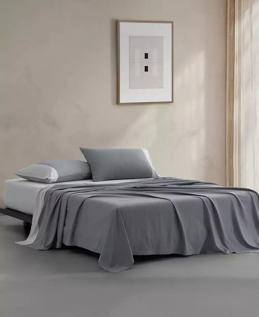 Calvin Klein Contrast Weave Rekoop Sateen 4-Pc. Sheet Set 2