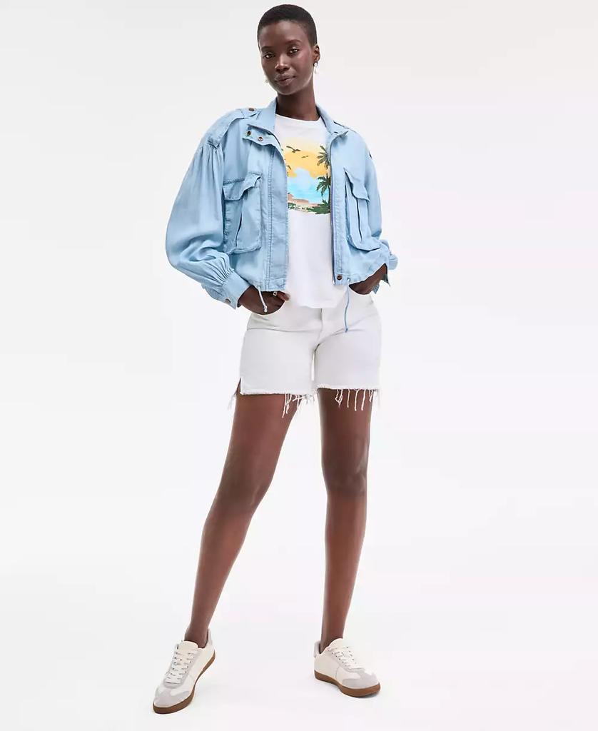 On 34th Women's Chambray Cropped Jacket, Exclusively at Macy's