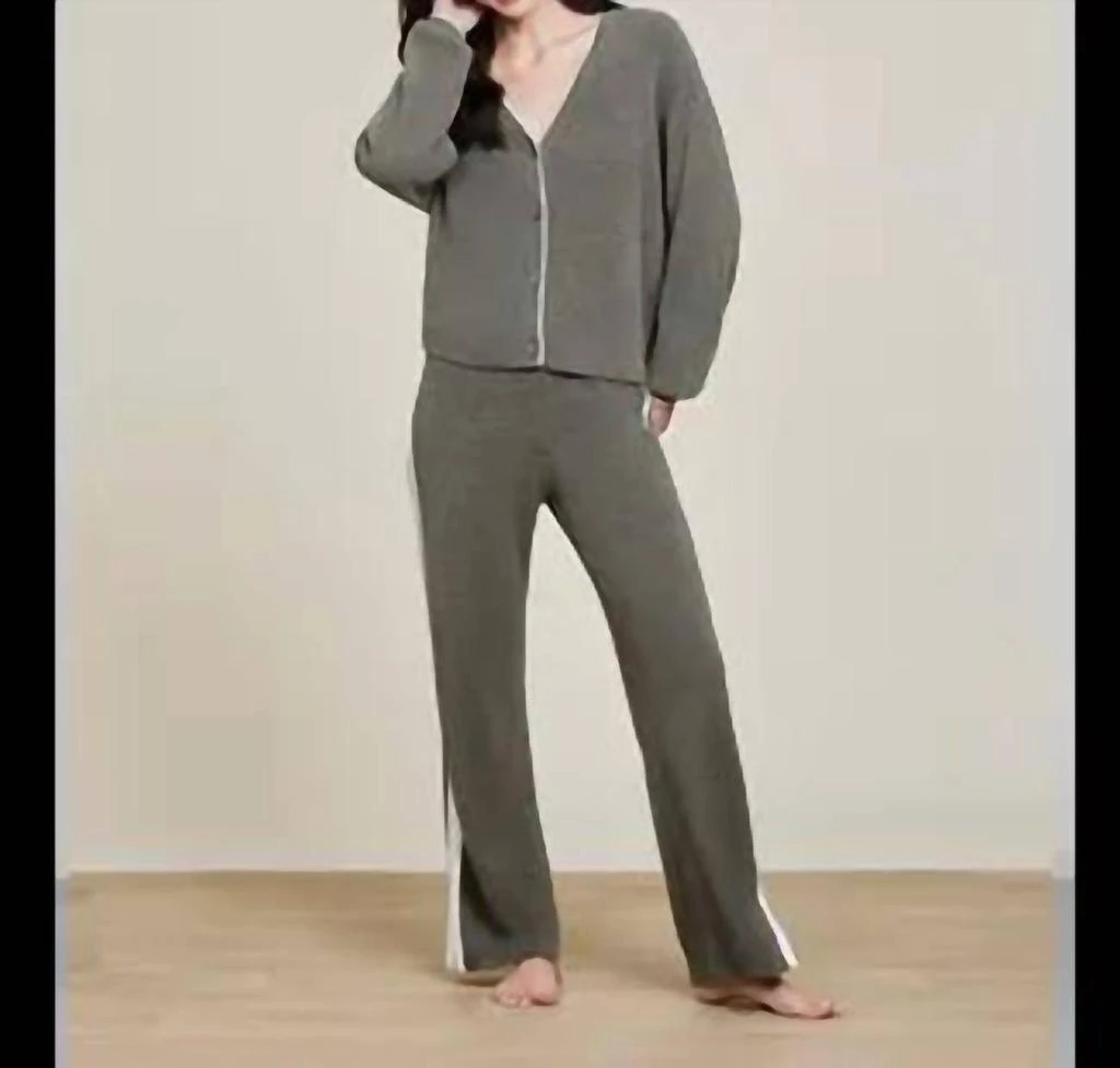 Barefoot Dreams Barefoot Dreams - CozyChic Ultra Lite Contrast Ribbed Slit Pant