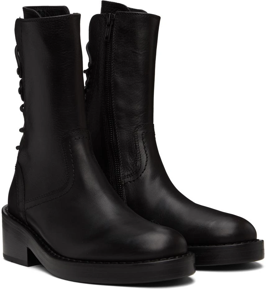 ANN DEMEULEMEESTER Black Hernica Boots 4