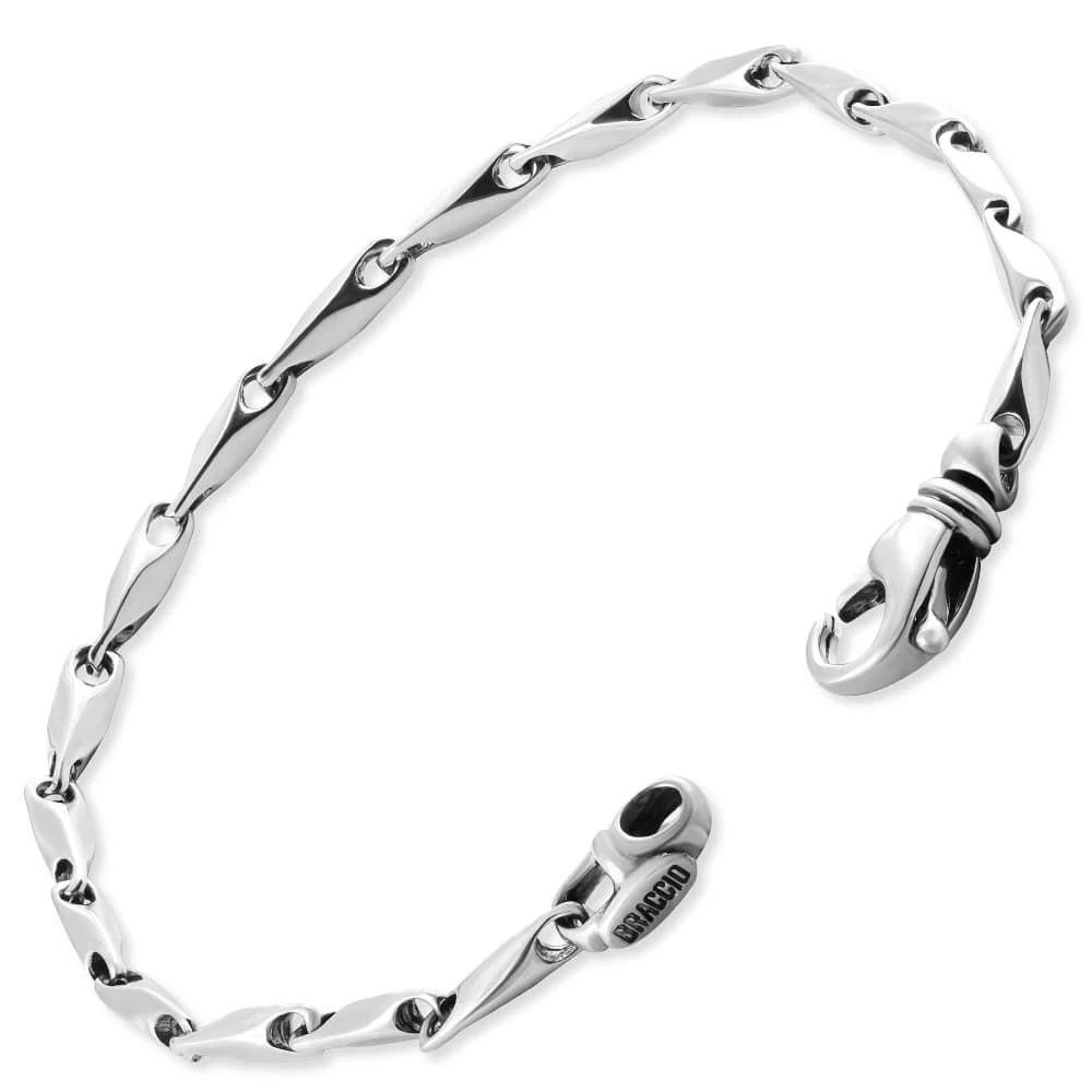 Pompeii3 Men
s Classic Seed Link 14k Gold (11gram) or Platinum (19gram) 2.5mm Bracelet 8" 2
