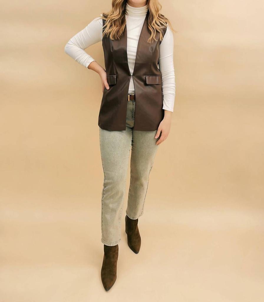 Papillon Papillon - Ruby Pleather Vest