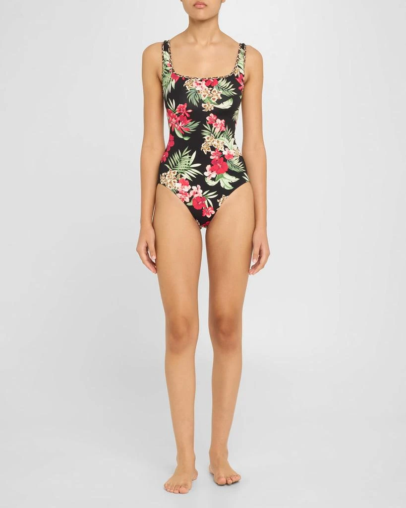Tommy Bahama Lily Cat Reversible Tank One-Piece Swimsuit 2