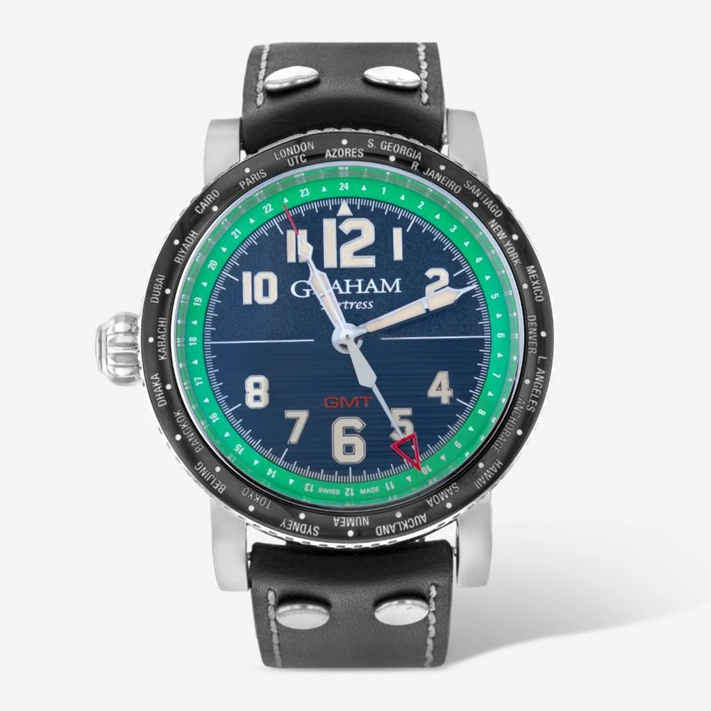 Graham’s Graham Fortress City GMT Green Stainless Steel Limited Edition Automatic Men's Watch 2FOBC.G04A 1