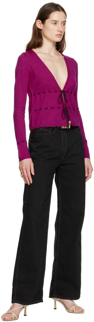 Saks Potts Purple Margrethe Cardigan 4