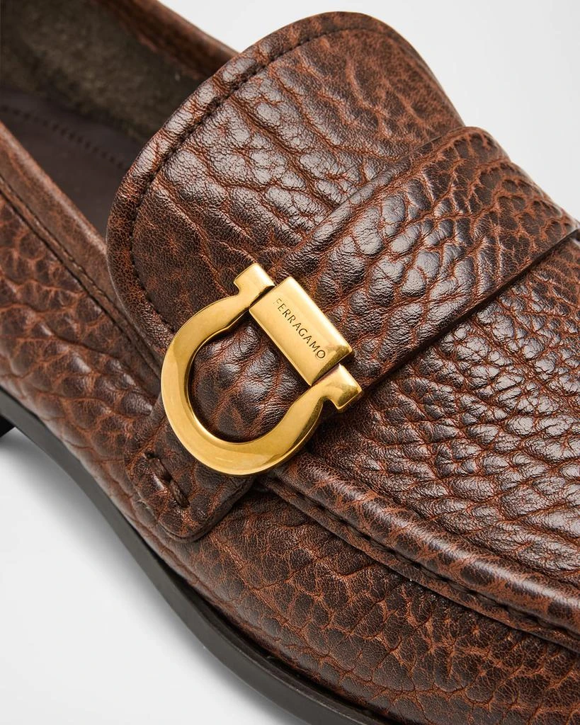 Salvatore Ferragamo Men
s Caspian 2 Leather Moc-Toe Loafers 5