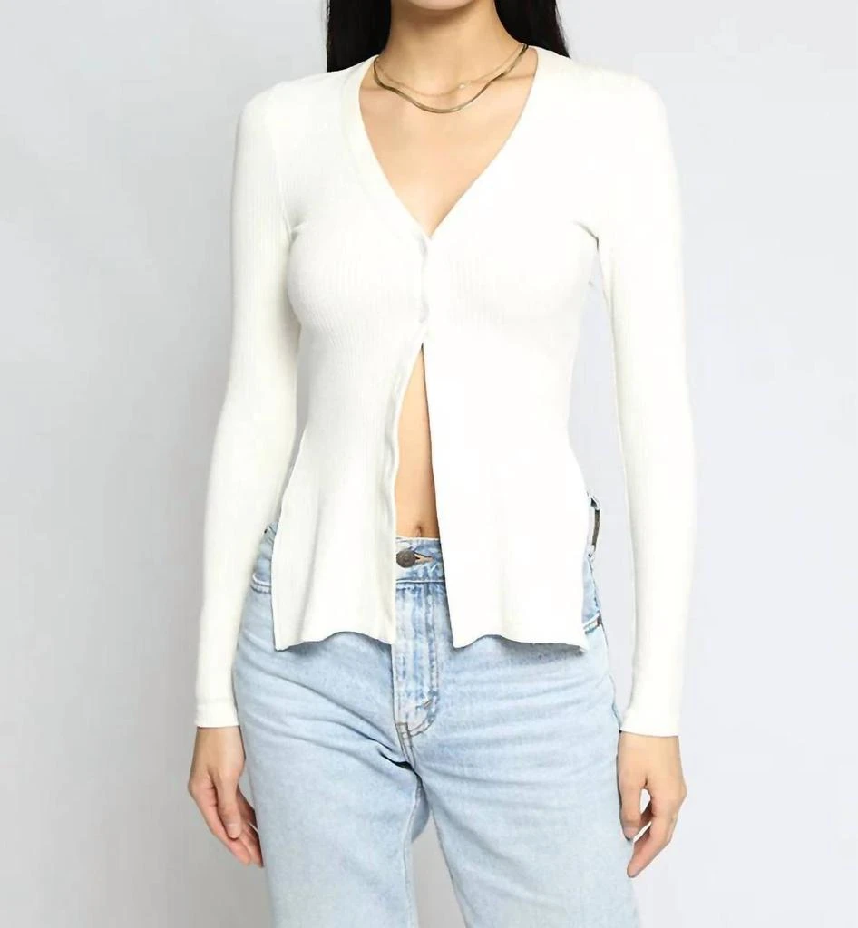 The Range Alloy Rib Long Sleeve Button Down In Light Shell 5