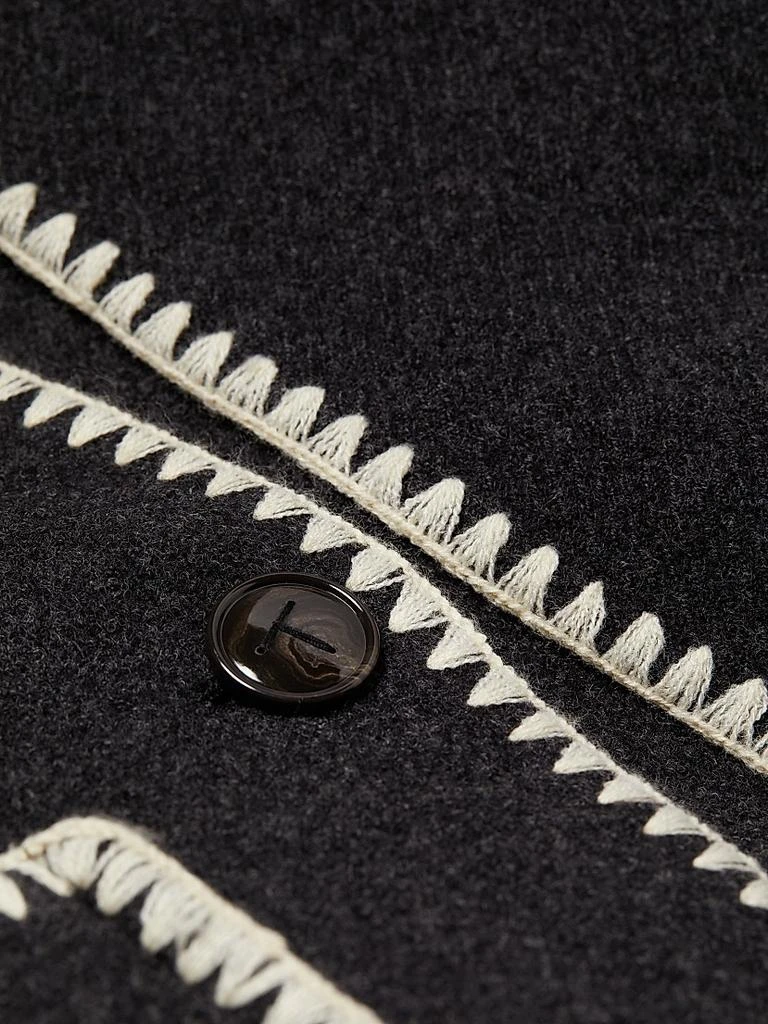 Totême Embroidered Wool-Blend Scarf Jacket 7