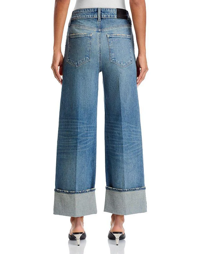 Paige Sasha Wide Cuff Ankle Jeans in Blue Note Distressed 3
