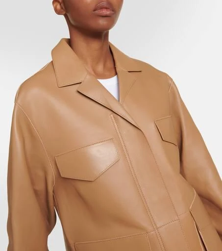 Totême Army oversized leather jacket 4