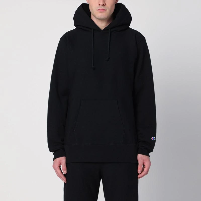 CHAMPION Black cotton hoodie 1