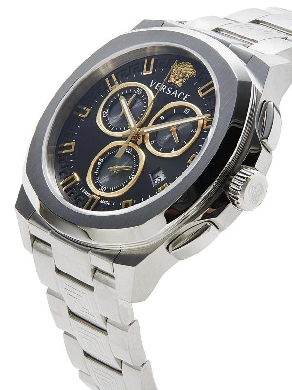 Versace Geo Chrono 43MM Stainless Steel Bracelet Watch 3