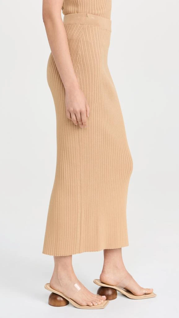 endless rose Ribbed Slit Maxi Skirt 3