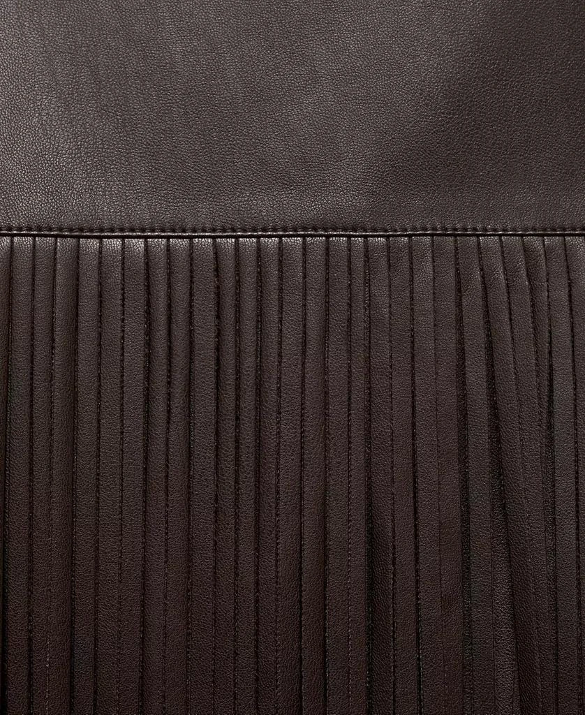 Mango Women's Leather-Effect Fringed Skirt 6