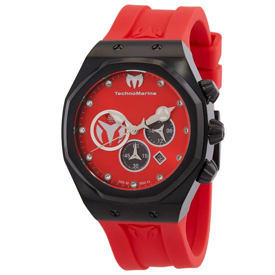 TechnoMarine Reef Sun Chronograph Quartz Red Dial Men's Watch TM-523003 1