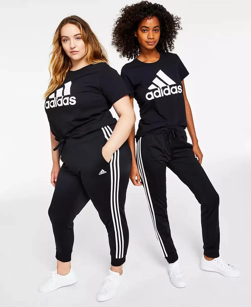 Adidas Women's Essentials Warm-Up Slim Tapered 3-Stripes Track Pants, XS- 1