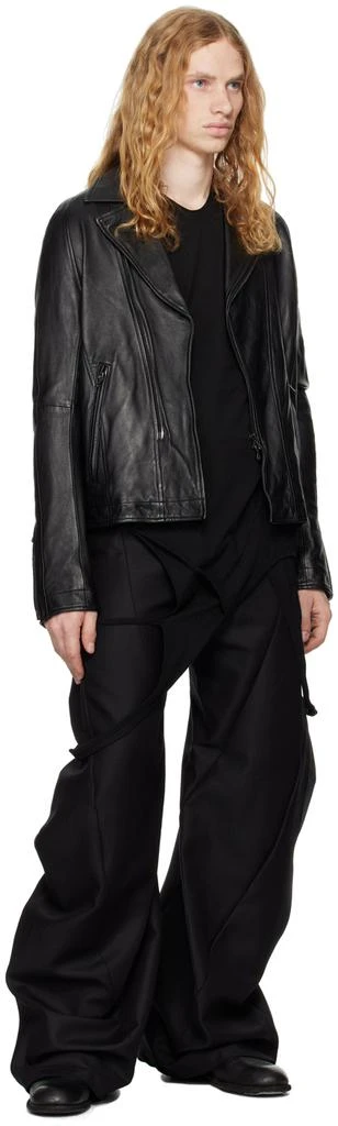Julius Black Grained Leather Jacket 4