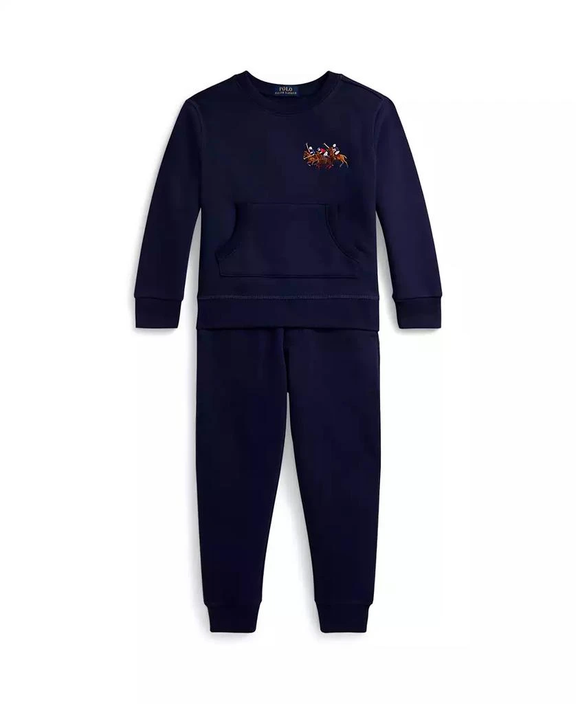 Ralph Lauren Boys
 2-4 Triple-Pony Fleece Sweatshirt and Pants, 2-Piece Set 1