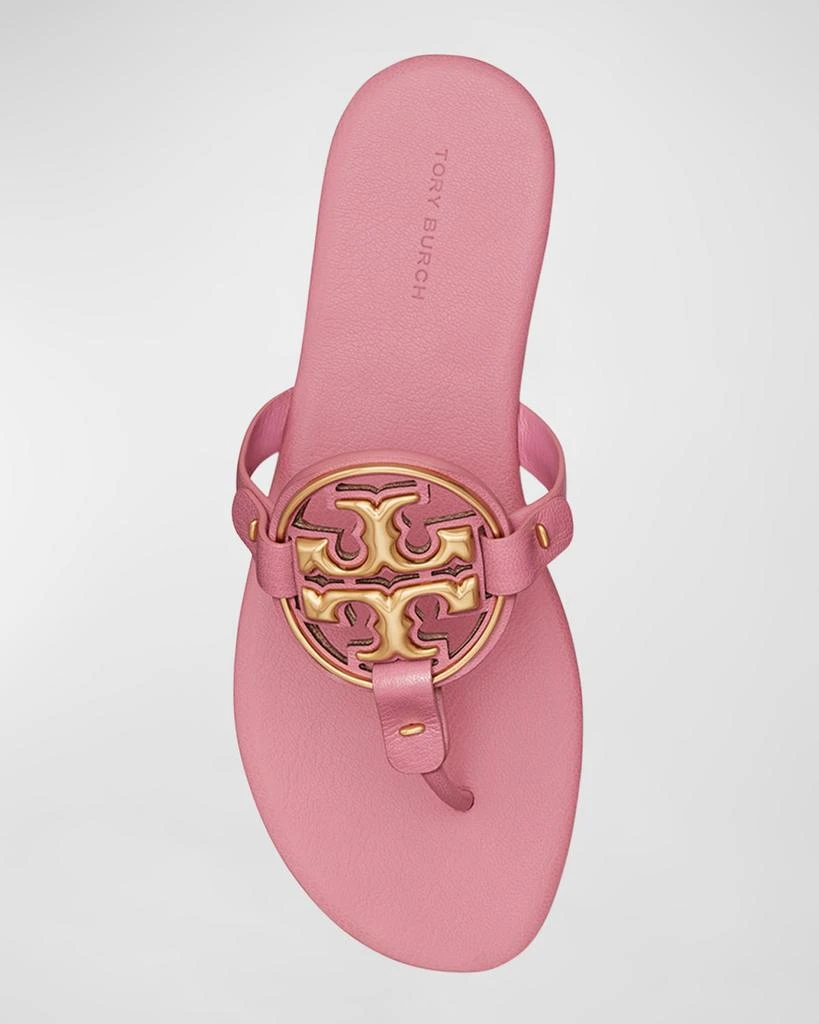 Tory Burch Miller Leather Medallion Flat Thong Sandals 3