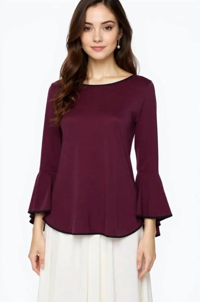 Sam & Jess Sam & Jess - Elegant Bell Sleeve Top
