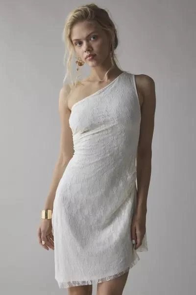 Urban Outfitters UO Michelle Lace Asymmetrical One-Shoulder Mini Dress 2