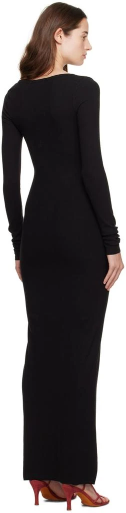 ÉTERNE Black Square Neck Maxi Dress 3