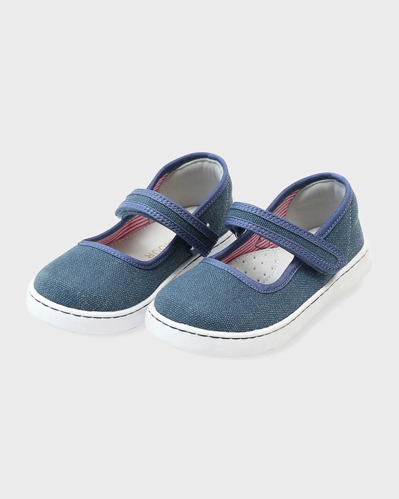 L'Amour Shoes Girl's Jenna Canvas Mary Jane, Baby/Toddler/Kids 1