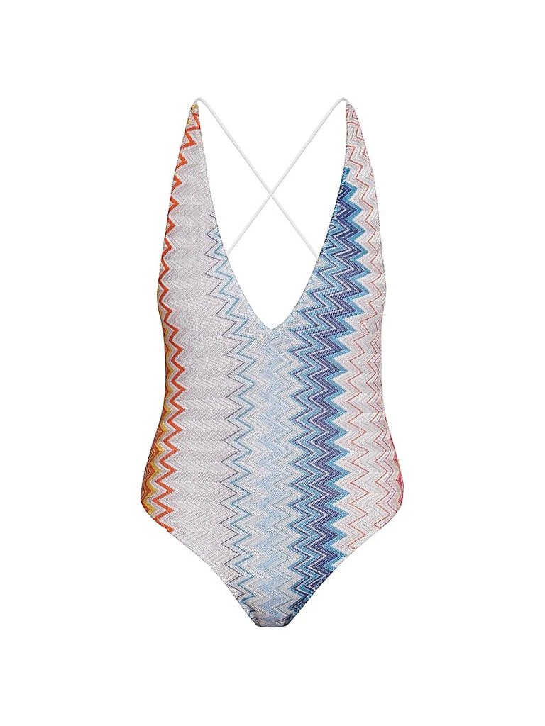 Missoni Chevron Strappy One-Piece Swimsuit 1