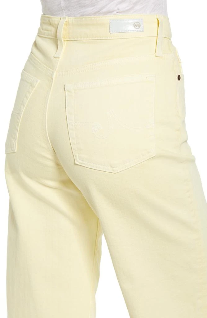 AG Etta High Waist Crop Raw Hem Wide Leg Jeans 4