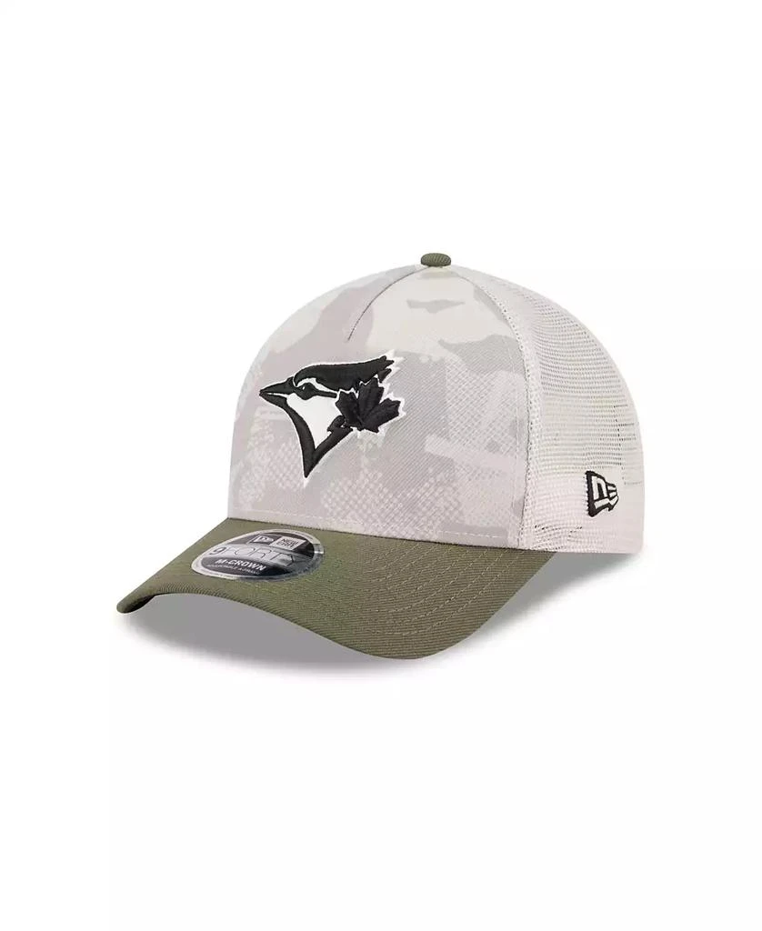 New Era Men's Light Beige/Olive Toronto Blue Jays 2025 Armed Forces Day 9FORTY M-Crown A-Frame Adjustable Hat 1
