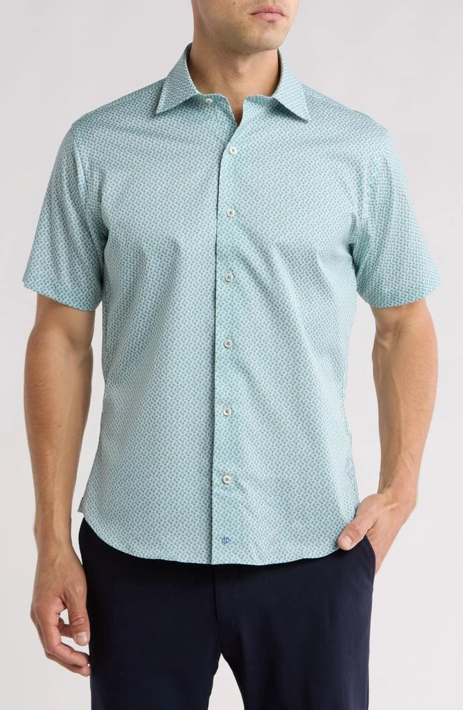 David Donahue Floral Print Short Sleeve Shirt 1